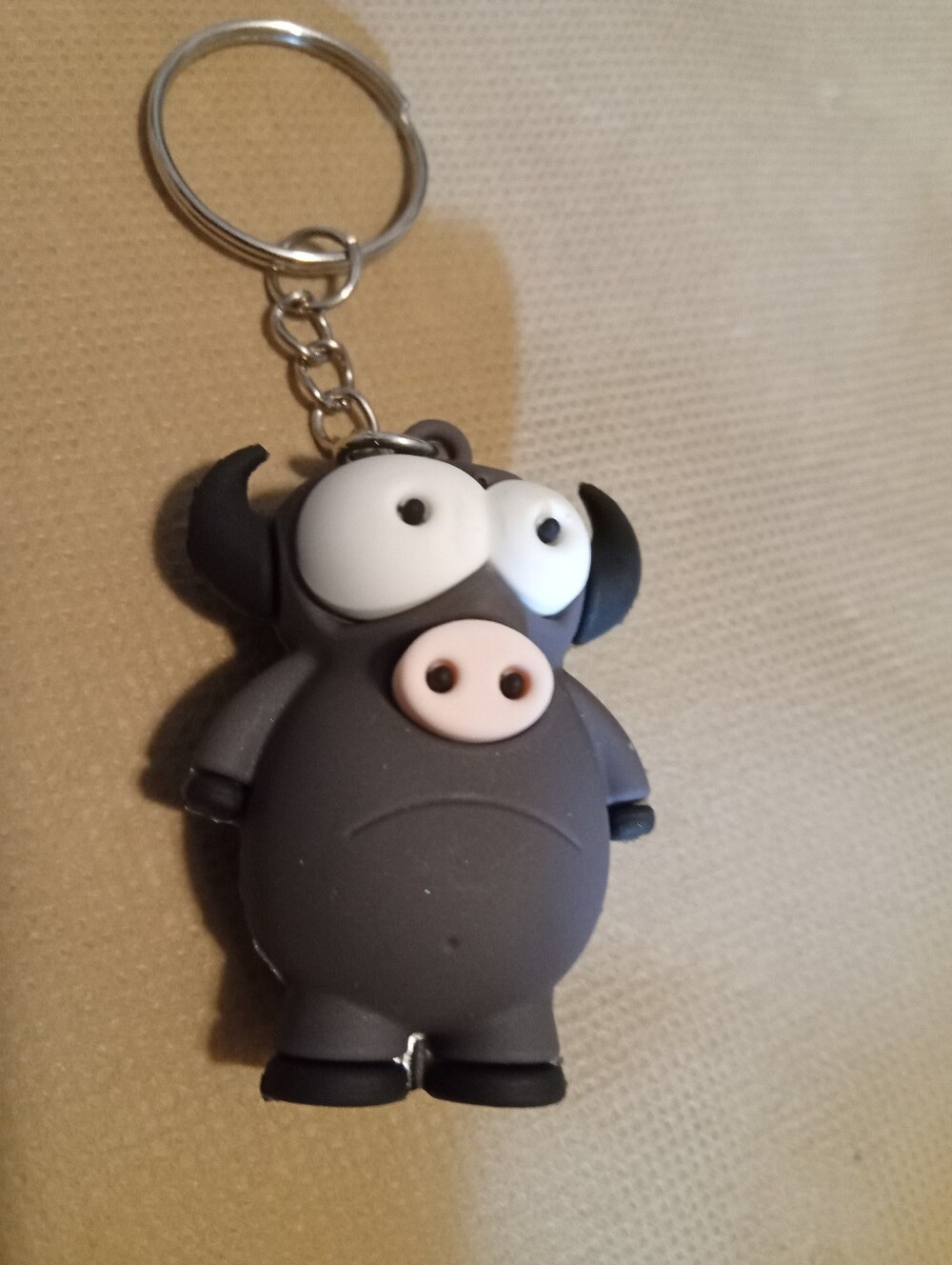 Cute Gray Bull Keychain Toy - Kids Toys
